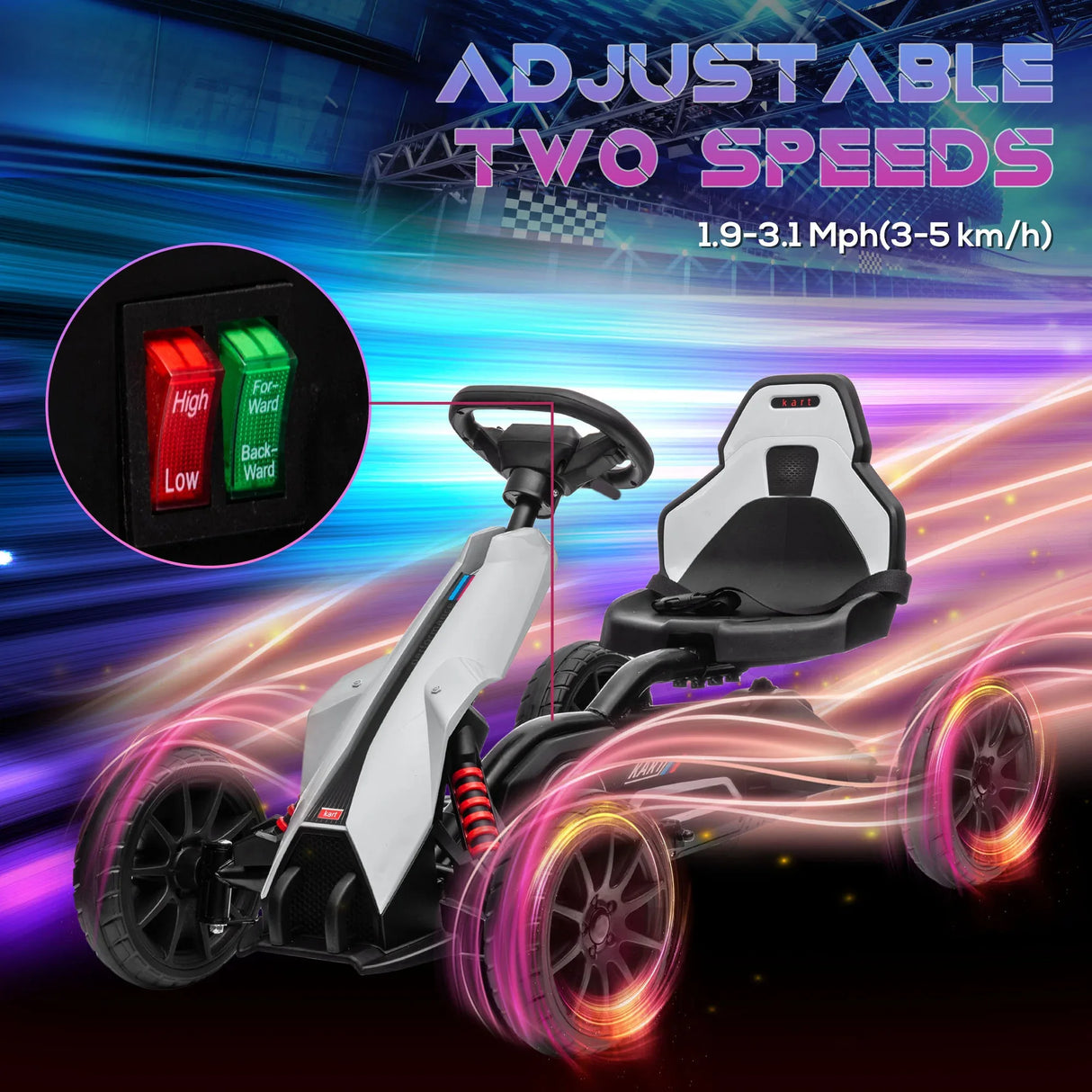 Electric Kids Go Kart With Forward Reverse Drive - Omega Lifestyles