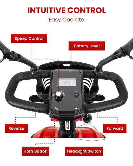 Foldable Portable 350W Motorized Adult Mobility Scooter - Omega Lifestyles