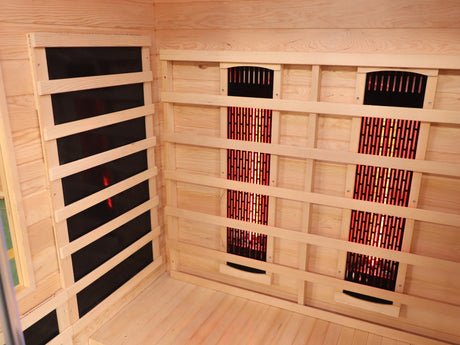2 to 3 Person Hemlock Wood Low EMF Far Infrared Sauna - Omega Lifestyles