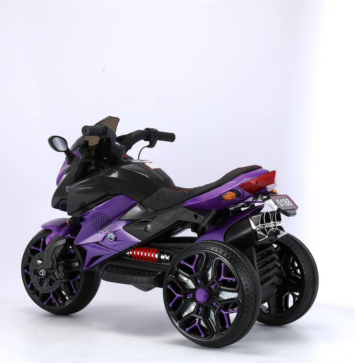 12V Kids Ride-On Motorcycle With PU Seat Training Wheels - Omega Lifestyles