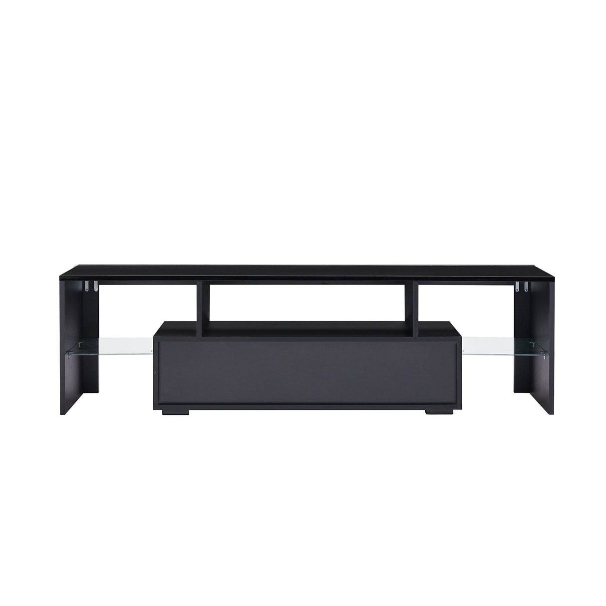 Classic Black TV Stand With RGB LED Lighting - Omega Lifestyles