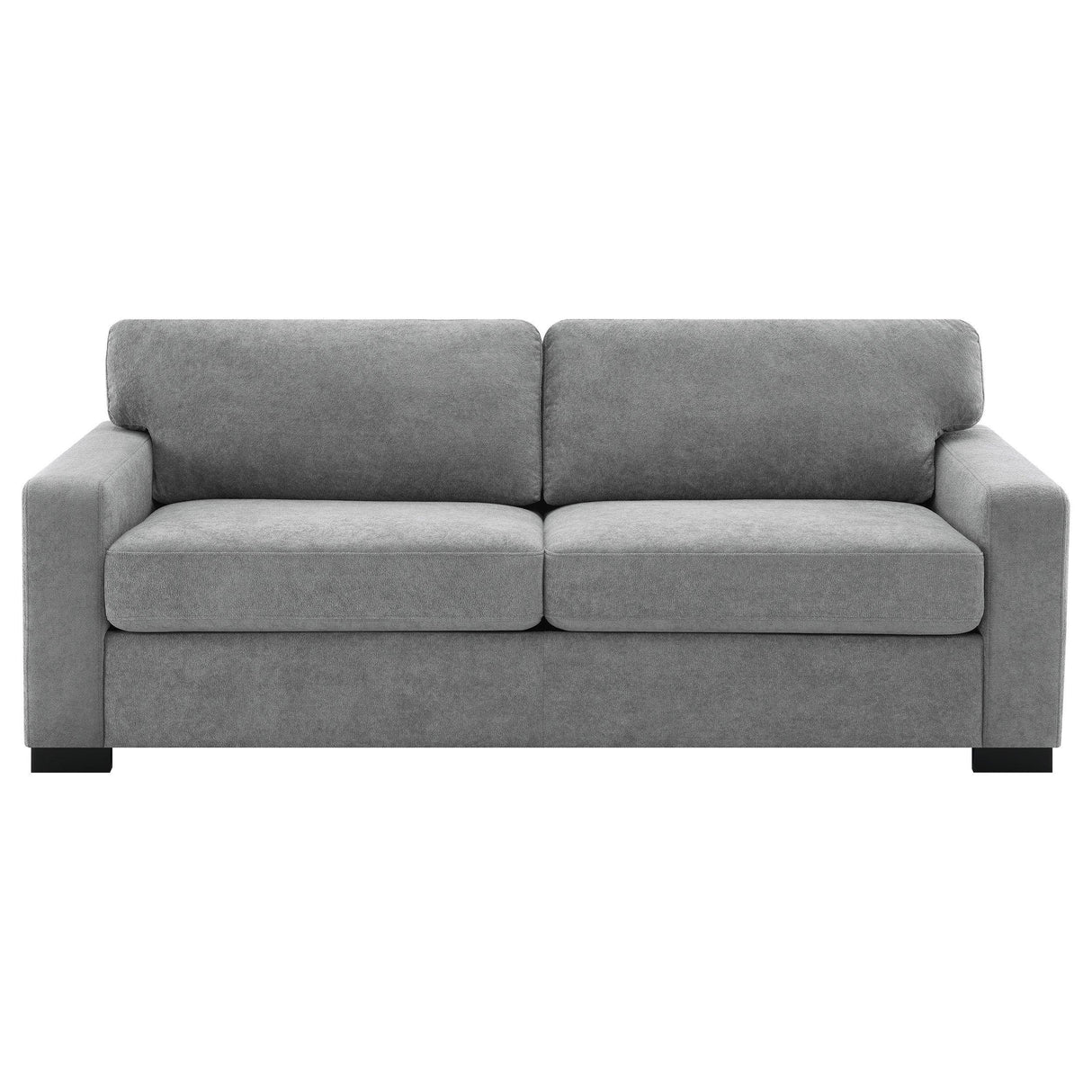 Grey Upholstered Contemporary Track-Arm Sleeper Sofa - Omega Lifestyles
