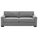 Grey Upholstered Contemporary Track-Arm Sleeper Sofa - Omega Lifestyles