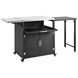 Versatile Matte Black Iron Stainless Steel Outdoor Cabinet