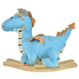 Kids Plush Dinosaur Ride-On Rocking Chair With Sounds - Omega Lifestyles