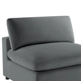 Plush Modern Armless Slipper Chair With Solid Wood Legs - Omega Lifestyles