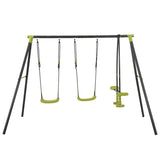 Three Seat Steel Children’s Outdoor Swing Set - Omega Lifestyles