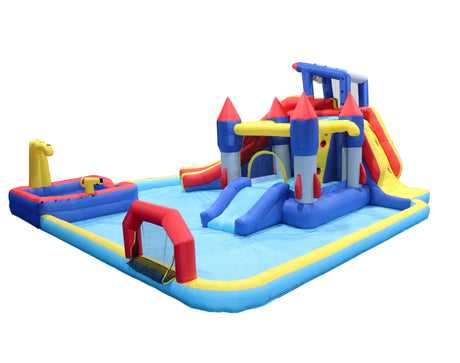 10-Inch Multicolor Oxford Fabric Inflatable Water Park Playground - Omega Lifestyles