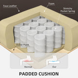 PU Leather Reclining Swivel Chair With Ottoman and Footrest - Omega Lifestyles