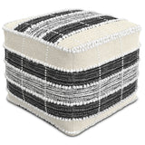 Recycled Fabric Square Pouf With Polystyrene Bead Filling - Omega Lifestyles