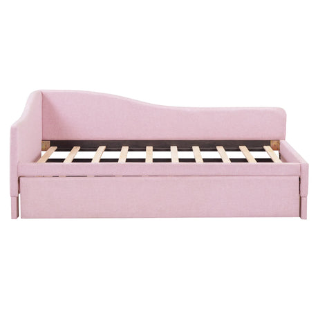 Twin Upholstered L-Shaped Daybed With Pop-Up Trundle - Omega Lifestyles