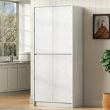 Modern Curved Design Kitchen Pantry Cabinet With Drawer - Omega Lifestyles