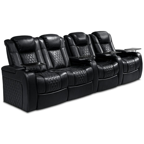 Top-Grain Nappa Leather Power Recliner With Adjustable Features - Omega Lifestyles