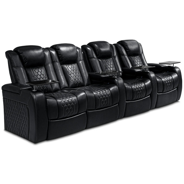 Top-Grain Nappa Leather Power Recliner With Adjustable Features - Omega Lifestyles