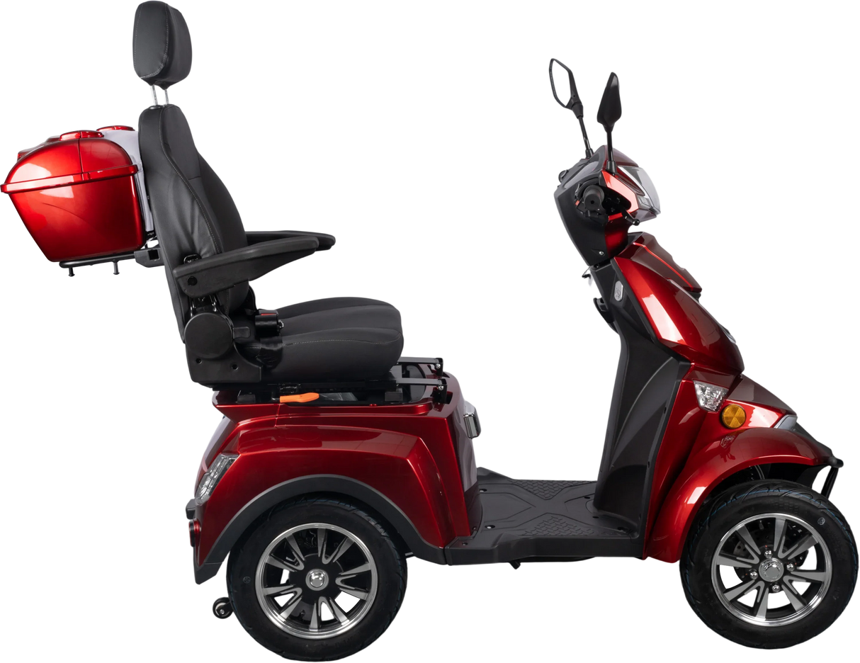 Heavy Duty 4 Wheel Red Mobility Scooter - Omega Lifestyles