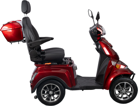 Heavy Duty 4 Wheel Red Mobility Scooter - Omega Lifestyles