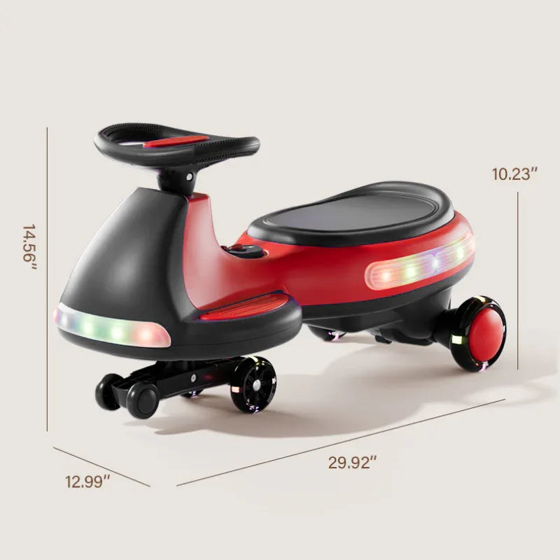 12V Kids Electric Wiggle Car With Bluetooth Lights - Omega Lifestyles