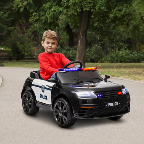 12V Remote Control Kids Electric Police Car With Suspension - Omega Lifestyles