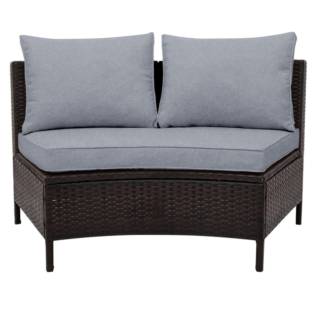 5-Piece All-Weather PE Rattan Outdoor Patio Sofa Set - Omega Lifestyles