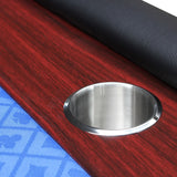 Modern Foldable Poker Table With Wooden Racetrack - Omega Lifestyles