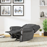 Gray Fabric Foam Gliding Recliner Chair - Omega Lifestyles