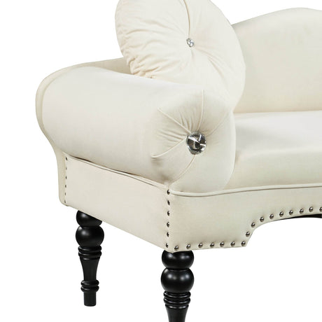 Modern Velvet Upholstered Loveseat Sofa With Pillows - Omega Lifestyles