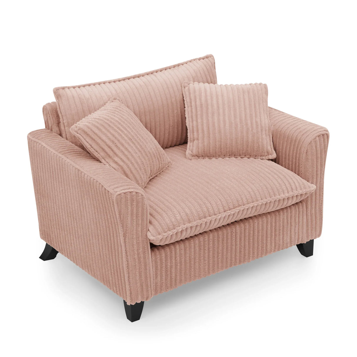 Corduroy Foam Lazyman Single-Person Sofa Chair Pink - Omega Lifestyles