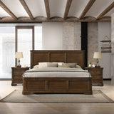 Traditional Queen 3-Piece Solid Wood Panel Bedroom Set