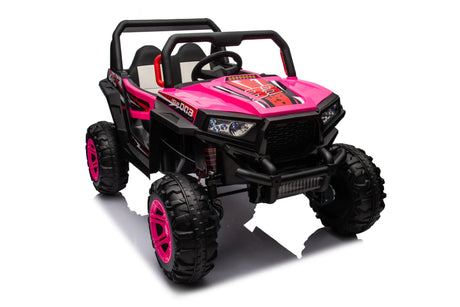 Four-Wheel Drive Pink Leather Seat Ride-On Car - Omega Lifestyles