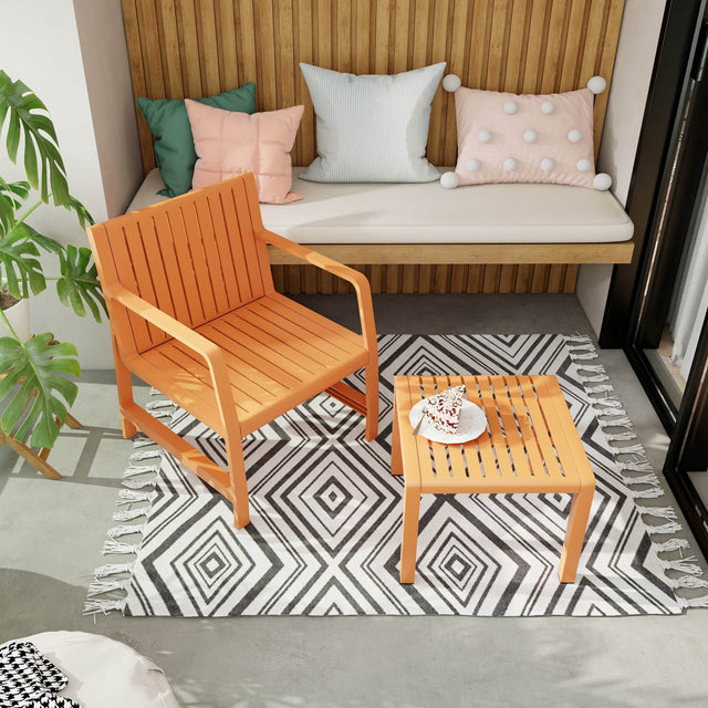 2-Piece Weatherproof Indoor Outdoor Polypropylene Furniture Set - Omega Lifestyles