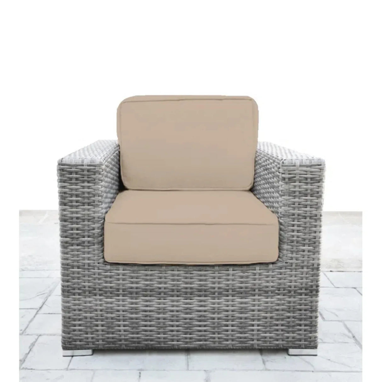 2-Person Weather-Resistant Rattan Wicker Seating Set With Cushions - Omega Lifestyles