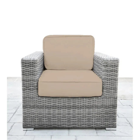 2-Person Weather-Resistant Rattan Wicker Seating Set With Cushions - Omega Lifestyles