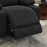 Medium-Firm Corduroy Remote-Controlled Heating Massage Recliner - Omega Lifestyles