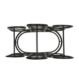 Modern Industrial Black Metal Cactus Tabletop Wine Rack - Omega Lifestyles