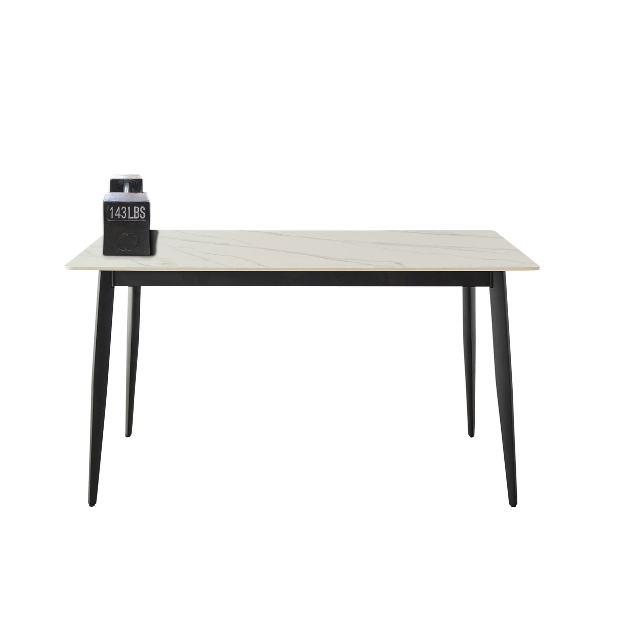 Mid Century Modern 55-Inch Round Sintered Stone Dining Table - Omega Lifestyles