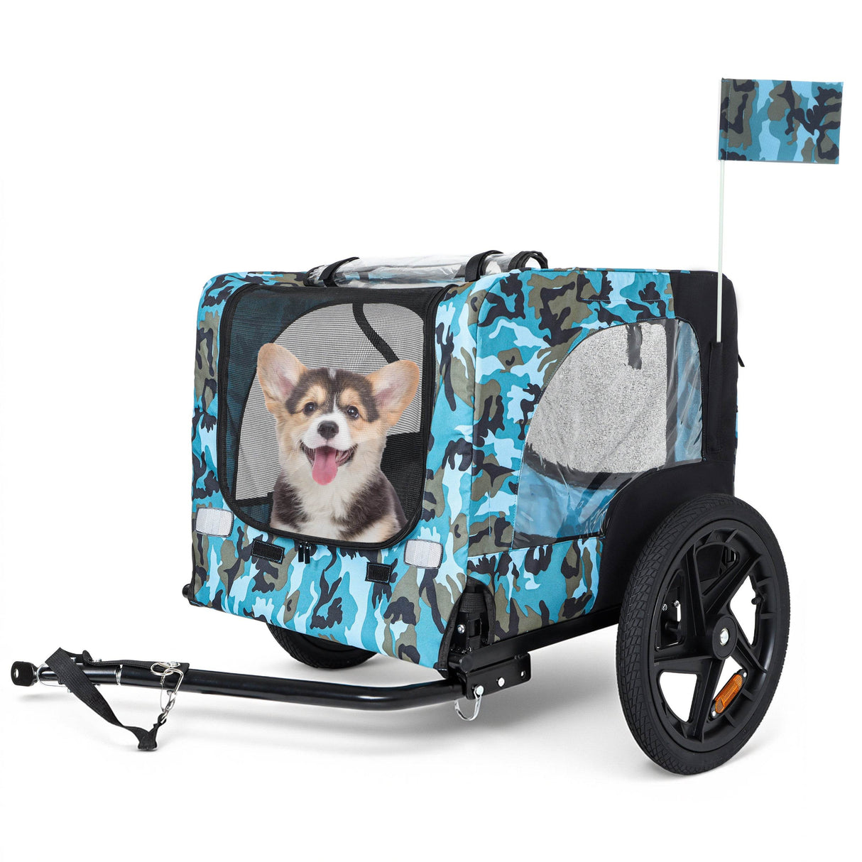 Outdoor Heavy Duty Collapsible Steel Pet Bike Trailer