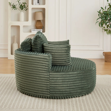 Corduroy Foam Modular Sleeper Chair No Assembly Required - Omega Lifestyles