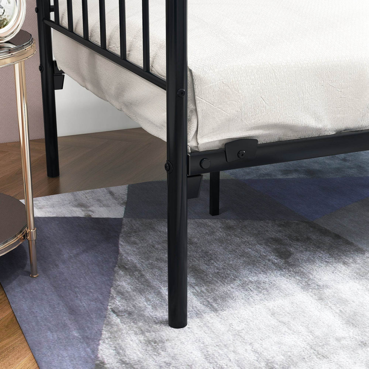 Twin Metal Daybed Frame Mattress Foundation with Headboard - Omega Lifestyles