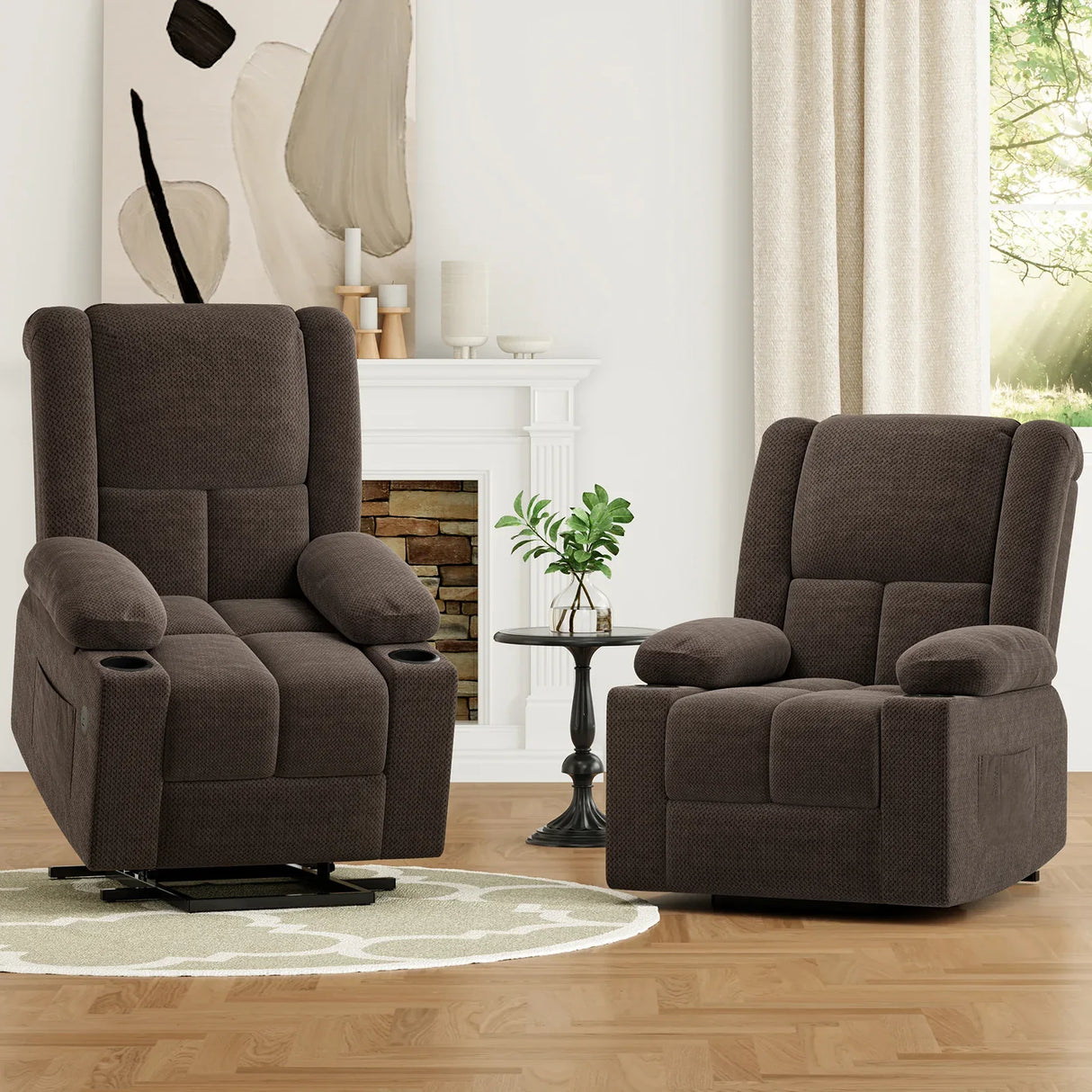 Power Lift Massage Heat Recliner Chair With USB Ports - Omega Lifestyles