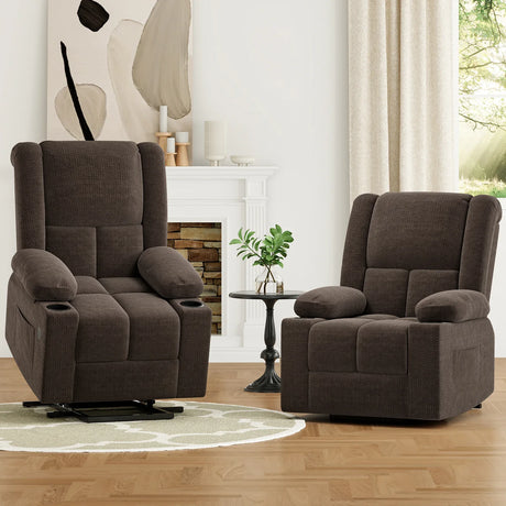 Power Lift Massage Heat Recliner Chair With USB Ports - Omega Lifestyles