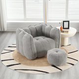 Soft Chenille High Resilient Foam Bean Bag Chair - Omega Lifestyles