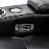 Power Swivel PU Leather Recliner Chair With Tray Table - Omega Lifestyles