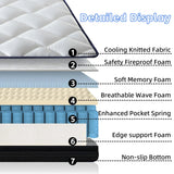 Twin Xl Medium Firm 10-Inch Hybrid Memory Foam Mattress - Omega Lifestyles