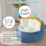 Multicolor Faux Fur Oversized Foam Filled Bean Bag Chair - Omega Lifestyles