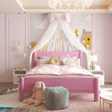 Queen Pink Solid Wood Platform Bed Frame - Omega Lifestyles