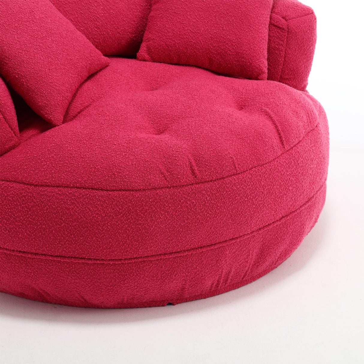 Modern Chenille Sponge Circular Sleeper Chair With Pillows - Omega Lifestyles