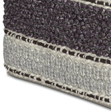 Handwoven Wool Cotton Square Fabric Pouf - Omega Lifestyles