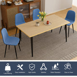 Farmhouse Industrial Dining Table With 4 Chairs - Omega Lifestyles