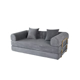 Foldable 3-Seat Soft Memory Foam Sofa Bed With Pillows - Omega Lifestyles