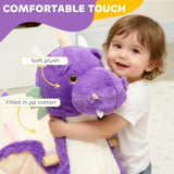 Purple Dragon Kids Plush Rocking Horse With Sounds - Omega Lifestyles